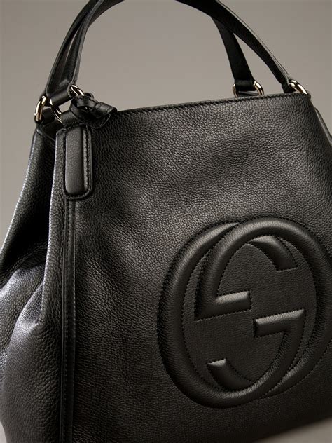 black gucci soho tote|Gucci soho tote bag medium.